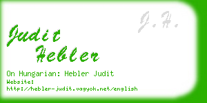 judit hebler business card